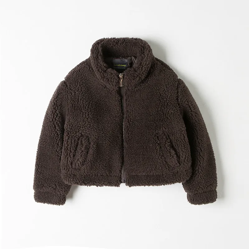 Новинка года; зимнее детское утепленное леопардовое пальто из овечьей кожи для мальчиков и девочек