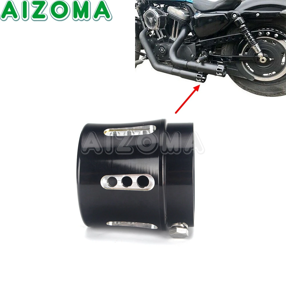Black Universal Motorcycles Stainless Steel Exhaust Pipe Silencer Mufflers For Harley Cafe Racer Bobbers 