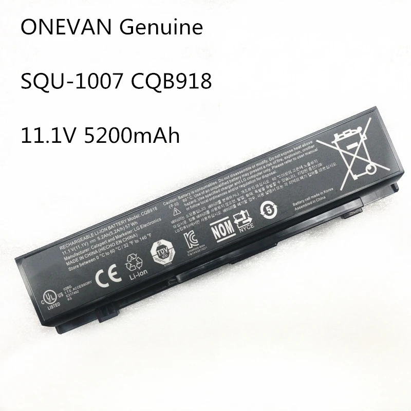 Оригинальная батарея ONEVAN CQB914 для ноутбука LG XNOTE P420 PD420 S535 S550 S530 S430 CQU918 SQU 1007 1017