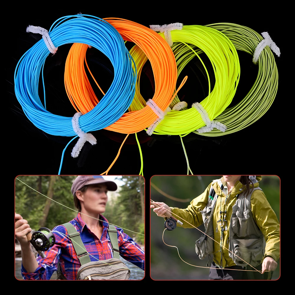 Fly Fishing Line 100FT/30.5M Weight Forward Floating 2F/3F/4F/5F/6F/7F/8F for Trout Fly Fishing Accessories fishing line,fishing tackle