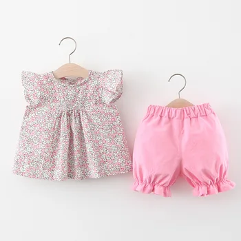 

(5 sets/lot) 2020 Summer Girl's Cothing Set Floral 040502