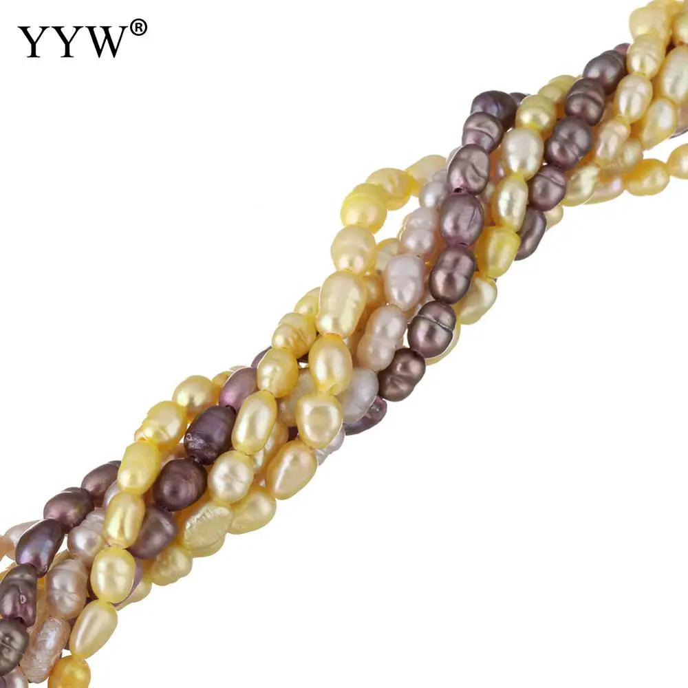

2-3mm Small Pearls Bead Wholesale Real Cultured Rice Freshwater Pearl Beads Mixed Colors For Jewelry Making Hole 0.8mm 14.5inch