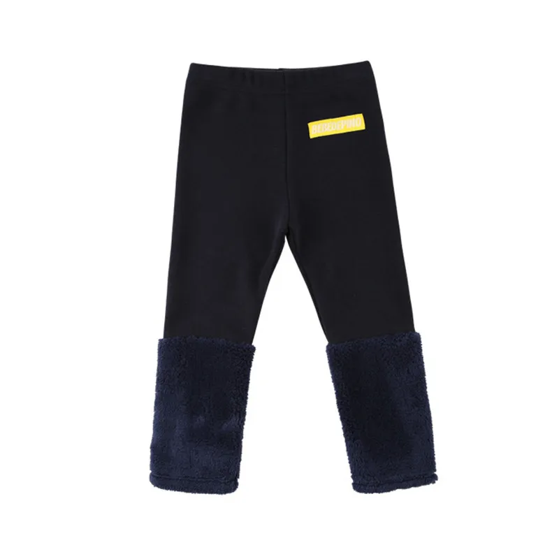 Г. Зимние флисовые детские штаны Корейский бренд, Bebe De Pi*, милые штаны для маленьких мальчиков и девочек, плотные модные теплые штаны для малышей - Цвет: as picture