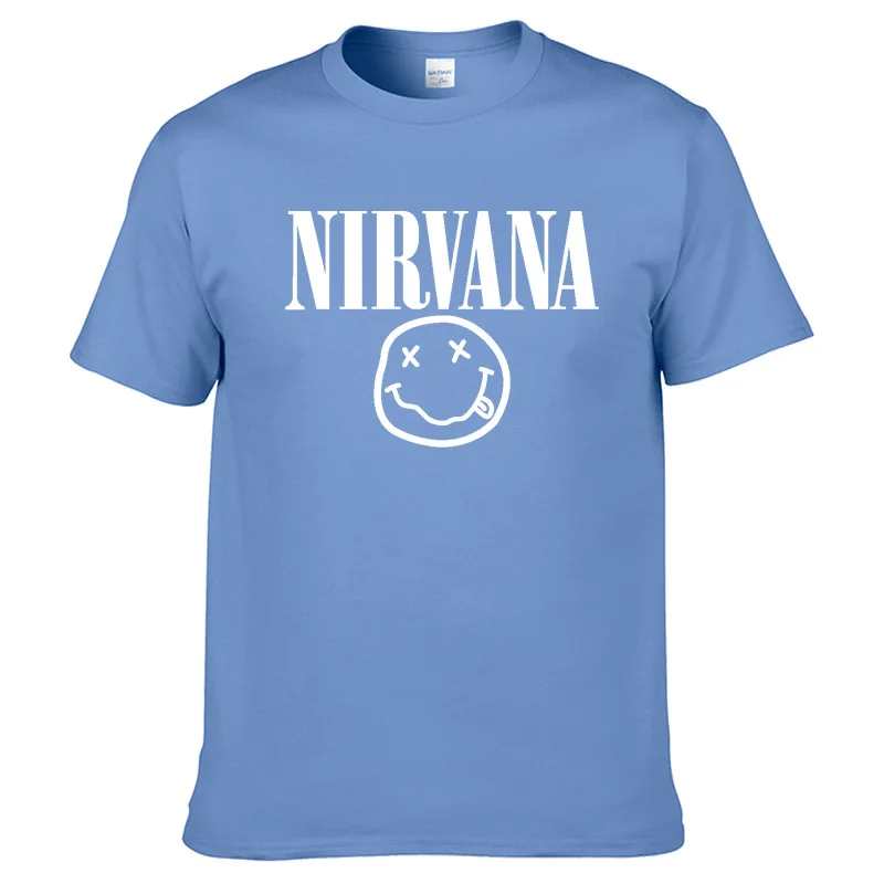 18 Nirvana хип-хоп Мужская футболка Летняя рок-группа Харадзюку Футболка с принтом хлопок Удобная уличная одежда Свободный Топ с круглым вырезом - Цвет: 18