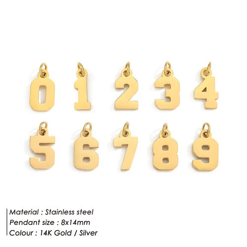 EManco-316L 스테인레스 디지털 액세서리 펜던트 목걸이, 참 목걸이 코스프레 쥬얼리 선물 DIY 쥬얼리 제작 2