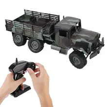 1/16 Радиоуправляемый альпинистский военный грузовик 2,4G 4CH 6WD с дистанционным управлением, автомобильный Грузовик с светодиодный светильник, модель игрушки для детей, подарок для мальчика