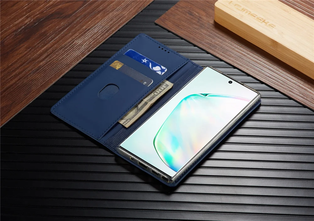 Роскошный Прочный Магнитный кошелек Note10plus кожаный чехол для samsung Galaxy Note 10 Plus флип-держатель для Карт Подставка чехол для телефона