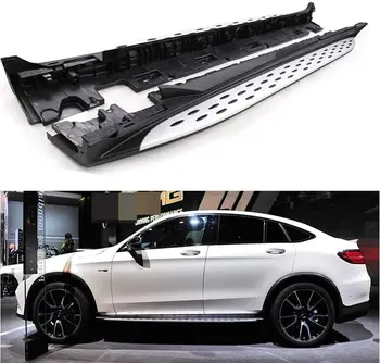 

2 Pcs Fits for Mercedes- Benz GLC Coupe 2016-2020 C253 Door Fixed Side Step Running Board Nerf Bar