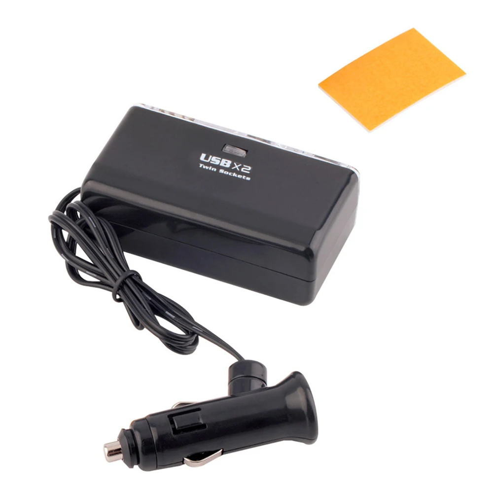 5 В/1A двойной порт USB 2 Way Авто прикуриватель гнездо распределитель для автомобильных зарядных устройств переходник DC 12 В падение