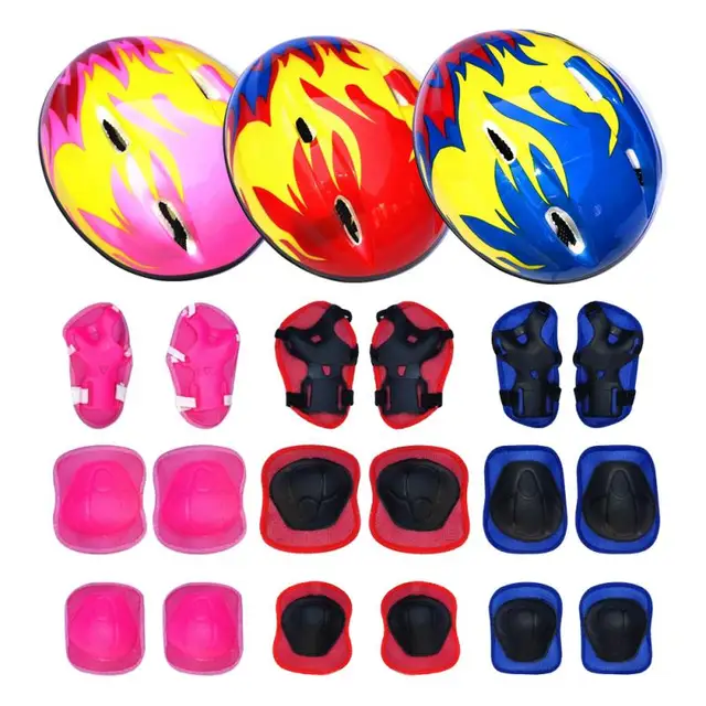 Children Sports Bike Helmet Riding Balance Skater Cap With Protective Gear Set MTB Road Bicycle Safety Riding Equipment 2