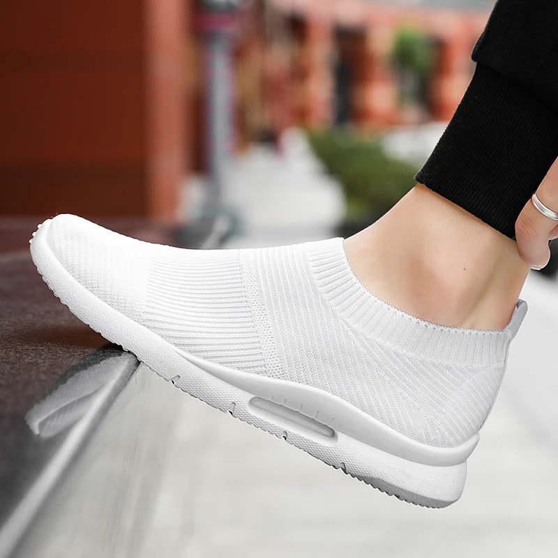 Men Shoes Sock Sneakers Light Stock Slip-On Damyuan Jogging Walking-Driving Mens 46