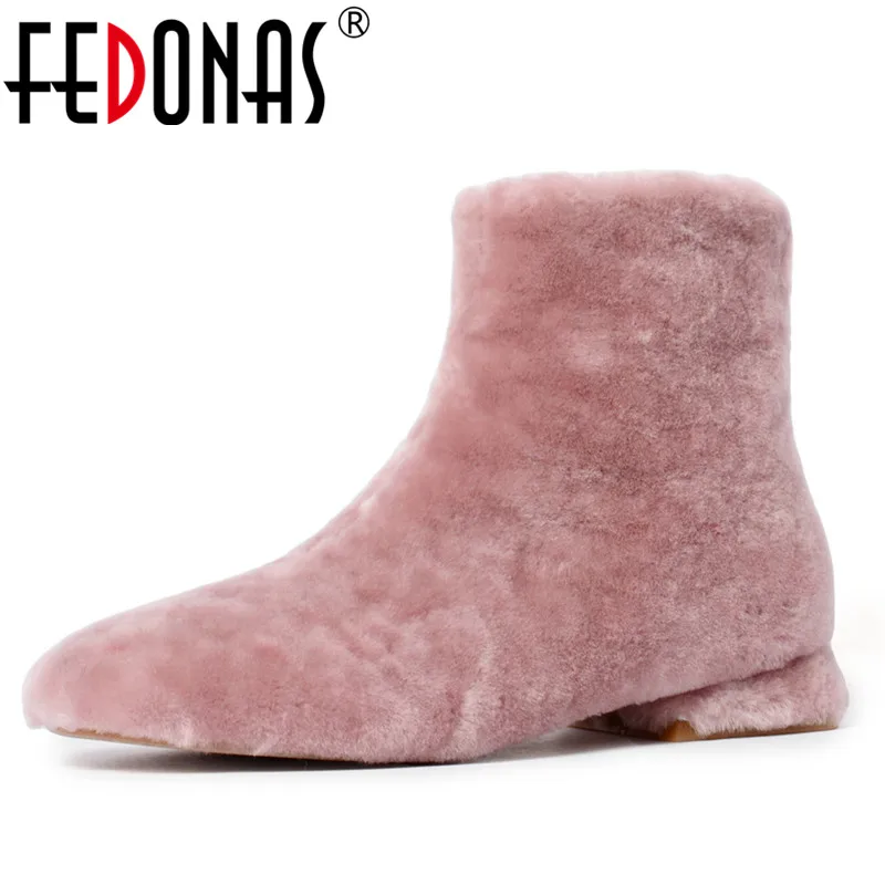 

FEDONAS Sweet Euro Style Women Autumn Winter Warm Party Casual Short Boots Snow Boots Shoes Woman Ankle Boots Fur Confortably