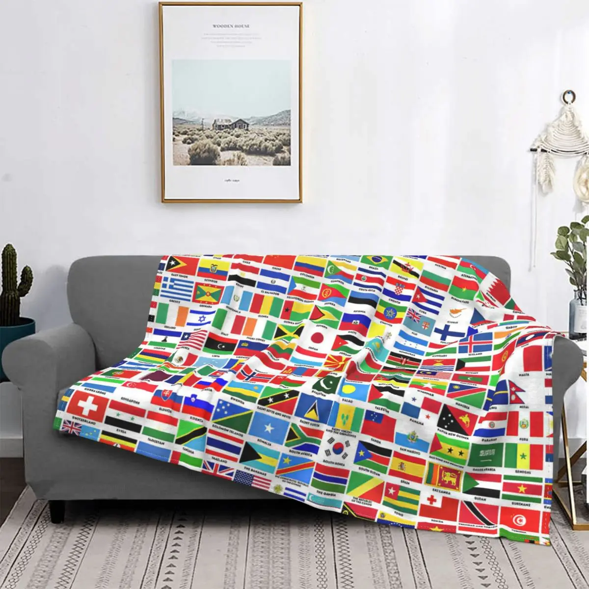 

Flags Of The World Blankets Fleece Decoration Ultra-Soft Throw Blankets for Bedding Bedroom Plush Thin Quilt