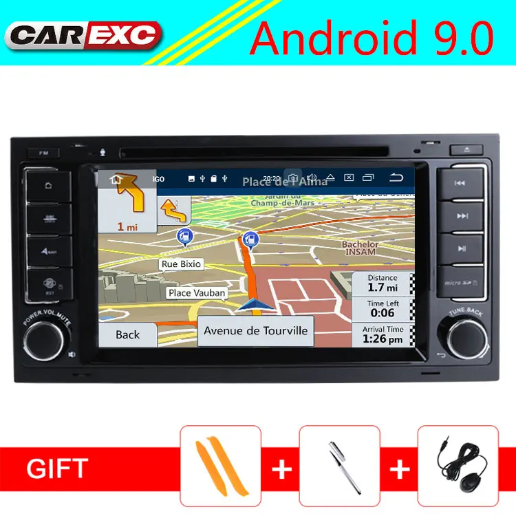 Android 9 0 7-дюймовый автомобильный dvd-плеер для VW/Volkswagen/Touareg с Canbus Wifi GPS навигация Bluetooth