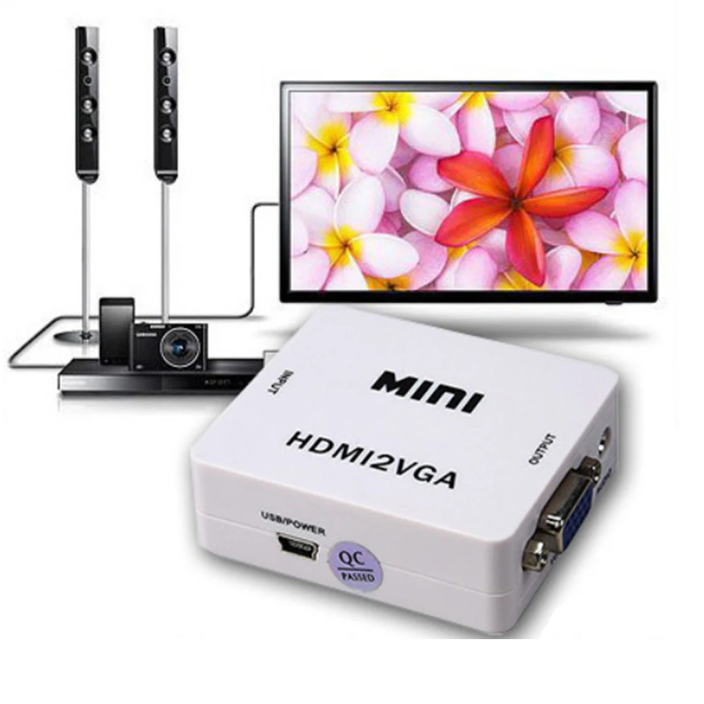 HD 1080P мини HDMI в VGA конвертер с аудио HDMI2VGA видео коробка адаптер для Xbox360 PC DVD PS3 PS4