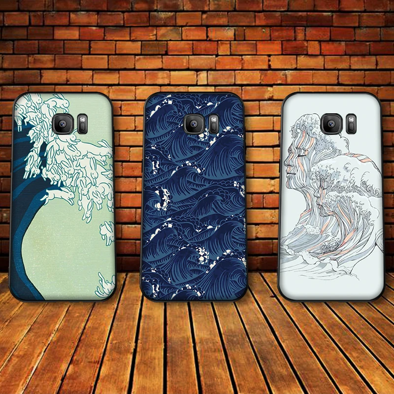 Чехол с абстрактными волнами для samsung S6 S7 EDGE S8 S9 PLUS мягкий силиконовый чехол S10 NOTE 8
