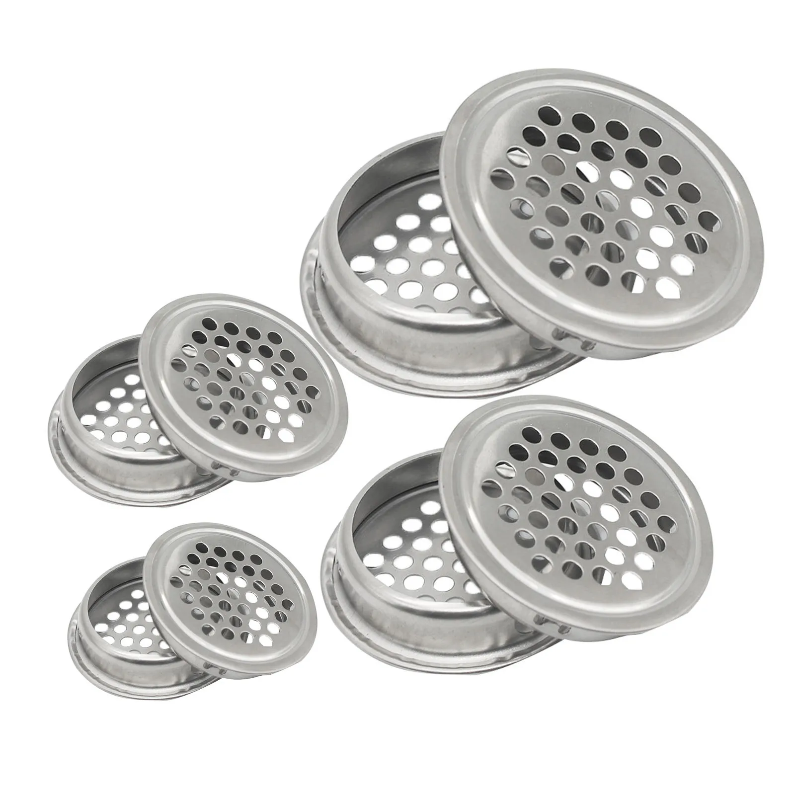 Stainless Snap-In 1"  25mm Round Ventilation Screen Air Vent Panel  Hole Plug 