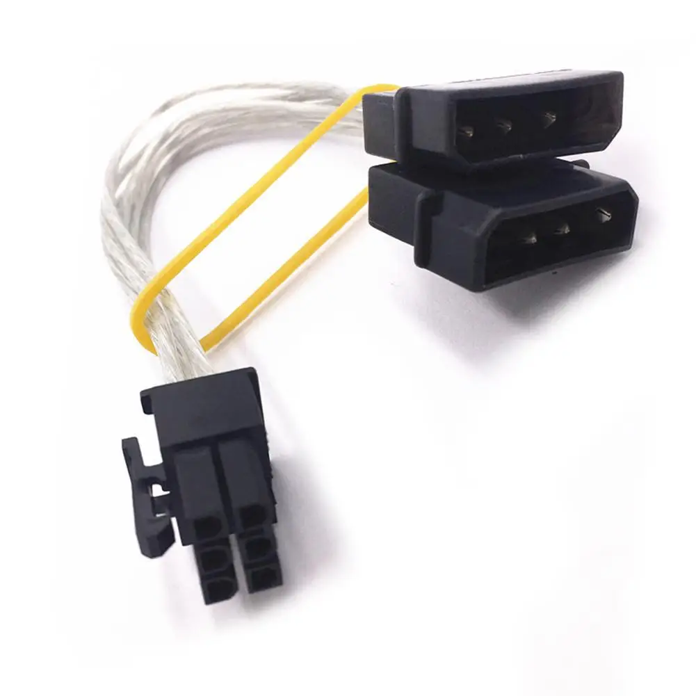 

Card Adapter Dual 4 Pin to 6 Pin Graphics Card Power Supply Adapter Cable Converter Cord Give Stable Power Supply Stable New Hot