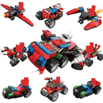 

4 IN 1 Spider Spiderman Bricks Model Figures Brinquedos Building Blocks Sets Brinquedo Educational Toys for Children