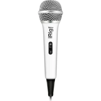 

IK Multimedia, iRig Voice, portable microphone for sharing with smartphones and tablets. White color.