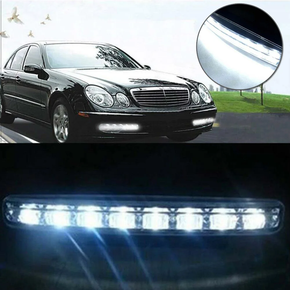 

2020 New Hot Sale 2*8-LED Daytime Running Light Car DRL Fog Lamp White Super Bright 12V Waterproof Long