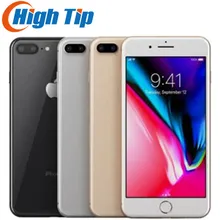 Original débloqué Apple Iphone 8 Plus Hexa Core iOS 3GB RAM 64-256GB ROM 5.5 pouces 12MP empreinte digitale 2691mAh LTE téléphone portable
