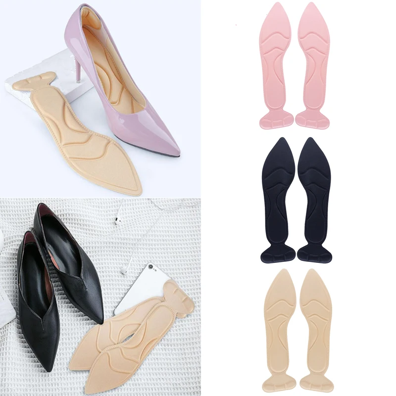 1 Pair Women Solid Color High Heel Shoes Insole Post Back Soft Breathable Anti-slip for Ladies Pad Hot Sale | Обувь