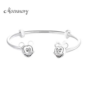 

Moonmory 925 Sterling Silver 2020 New Mikey Mini Caps Boy Girls Open Bangle & Bracelet DIY Making Women Wedding Charms Jewelry