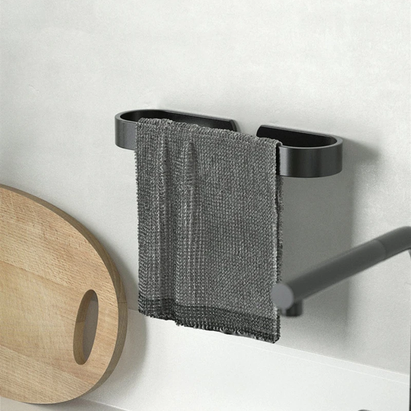 Toilet Paper Holder Towel Hook Bathroom Hardware Set Bathroom Hardware Accessories Bathroom Hardware Kit Black Aluminum Toilet Paper Holder Nail-Free Glue Kitchen Accessories Towel Rack Single Hook Tissue Rack