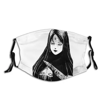 

Junji Ito Harajuku Unisex Non-Disposable Face Mask with Filter Anti Haze Dustproof Mask Respirator Mouth Muffle