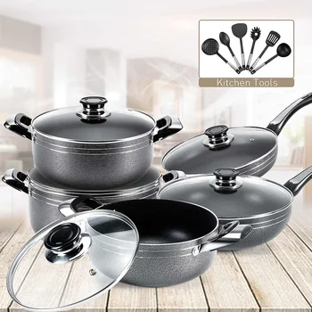 

16PCS Cooking Pots and Pans Set High Grade Casseroles Frypan Saucepan Set Cookware Utensil set Kitchen Toolss