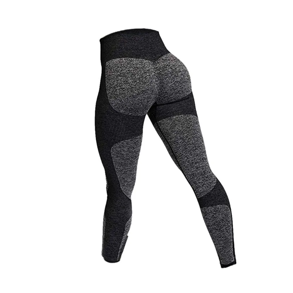 women's seamless high waist yoga leggings stretching gym workout running leggings high elastic high waist seamless sports 30D2 (2)