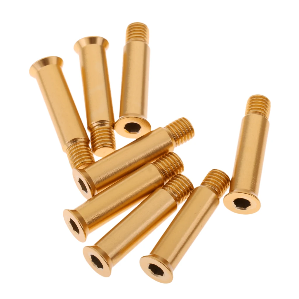 8 pcs INLINE SKATE & Roller Skates Wheel, Axle Screws Bolts / Bearing Spikes 34 mm