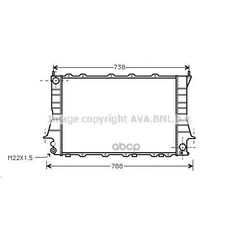 Радиатор Audi 100 2.6/2.8 92-95 Ava Aia2083 Ava арт. AIA2083