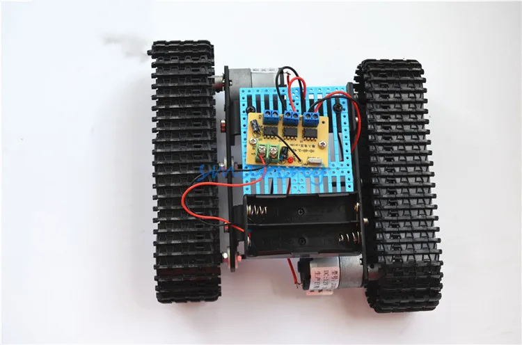 DIY собранная модель танка с дистанционным управлением робот шасси Смарт RC робот комплект гусеничный автомобиль для детей