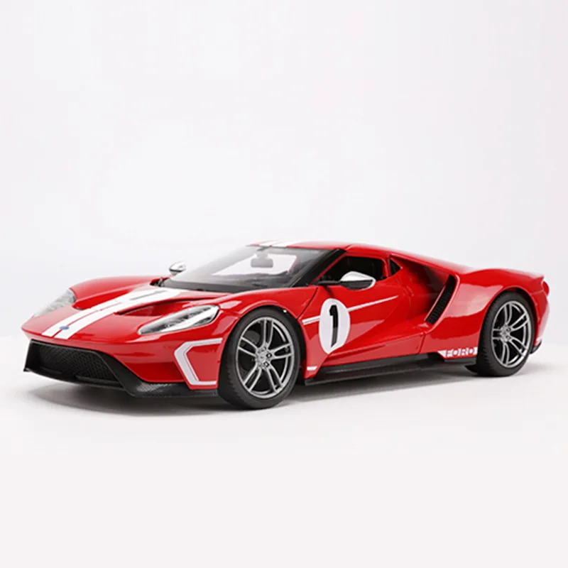 1:18 Высокая литая модель машины Модель Ford GT Модель машины из сплава Модель автомобиля для детей Подарки