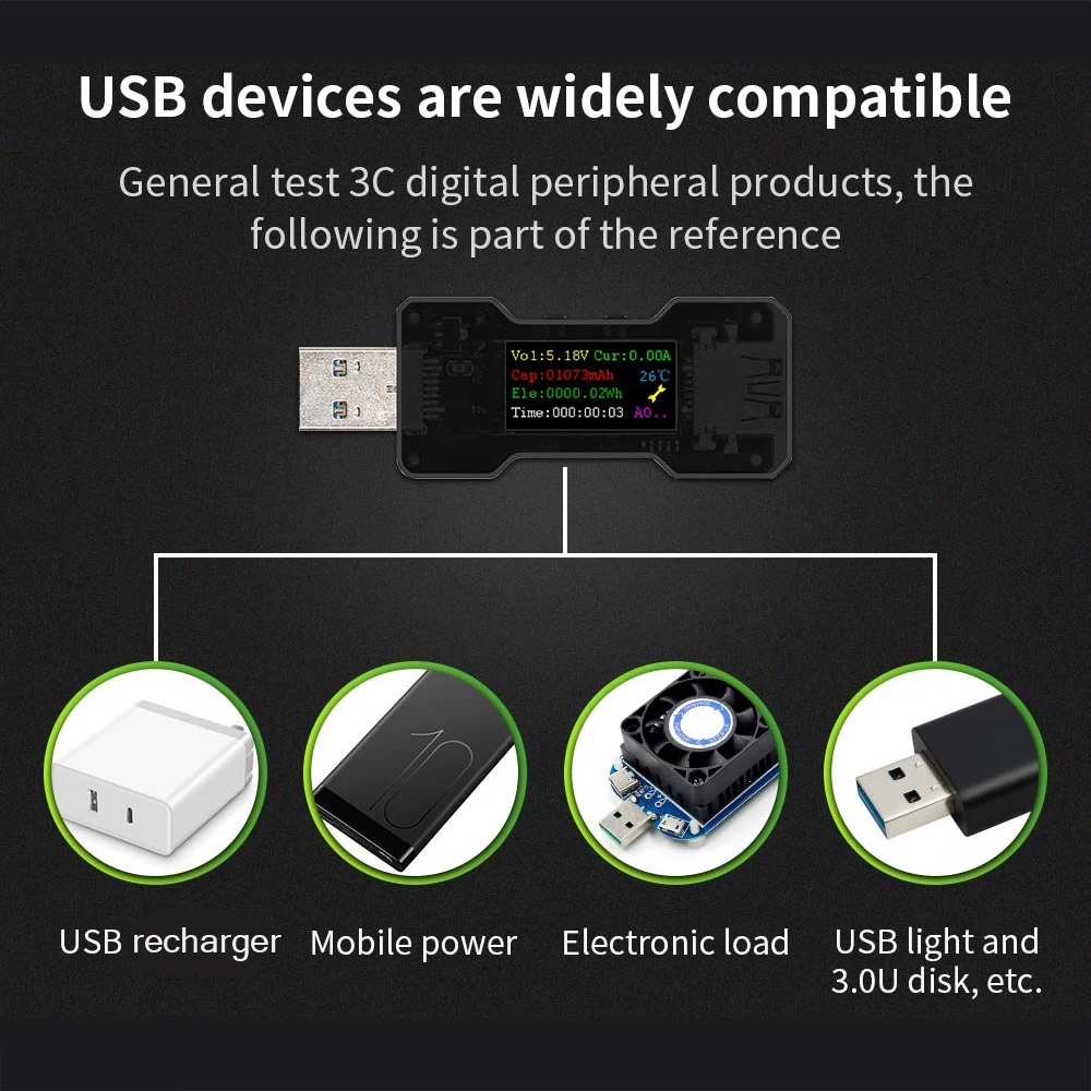 FNB18 USB тестер постоянного тока цифровой вольтметр Амперметр измеритель