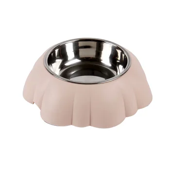 

Pet Bowl Stainless Steel Plastic Single Bowl Non Slip Dog Pot Cat Feeding Supplies Detachable And Easy To Clean