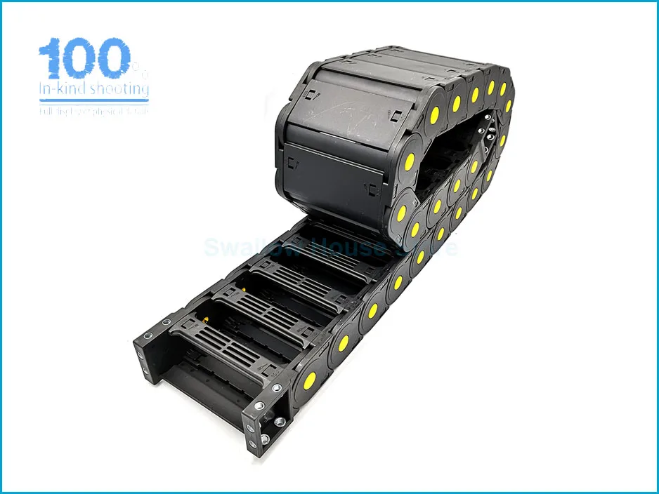 JFLO 30x100mm 1 Meter Towline Transmission Nylon Drag Chain Wire Carrier Cable Semi-enclosed Interior Opening Free Shipping