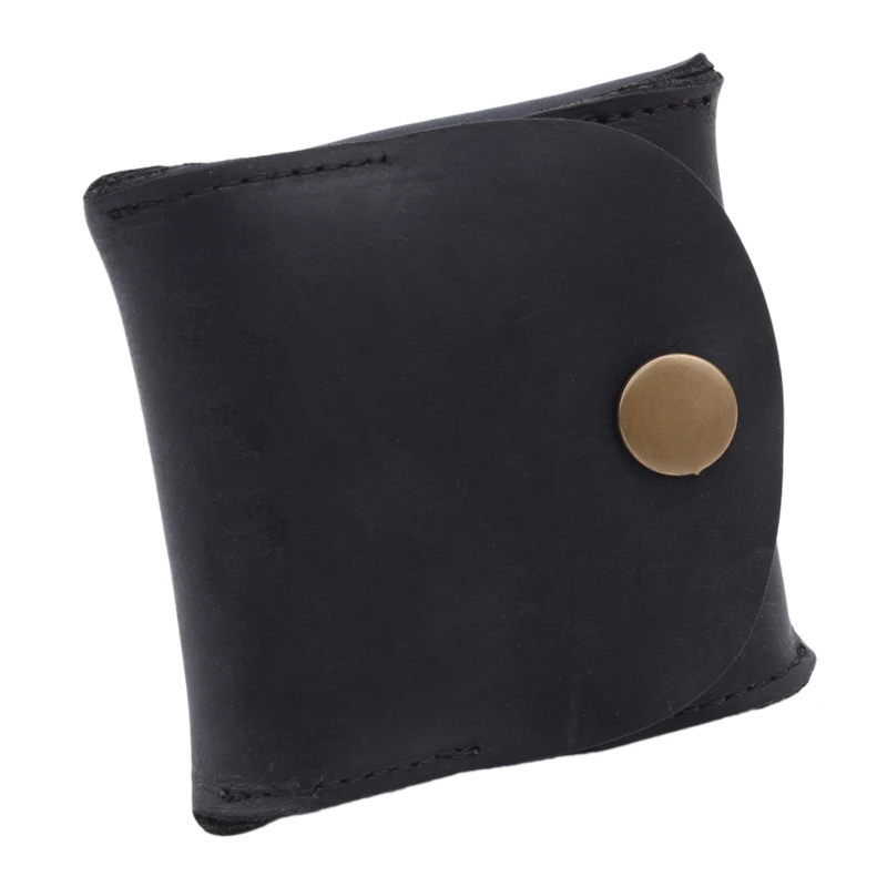 black Vintage High Qualtiy Cow Leather Coin Purse Mini Small Wallet Female Real Cow Leather Individuation Men Women Coin Bag - Цвет: black