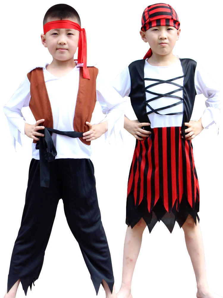 

Children boy pirate costume role-playing suit children's Halloween Christmas children's fancy dress party dress hot sale
