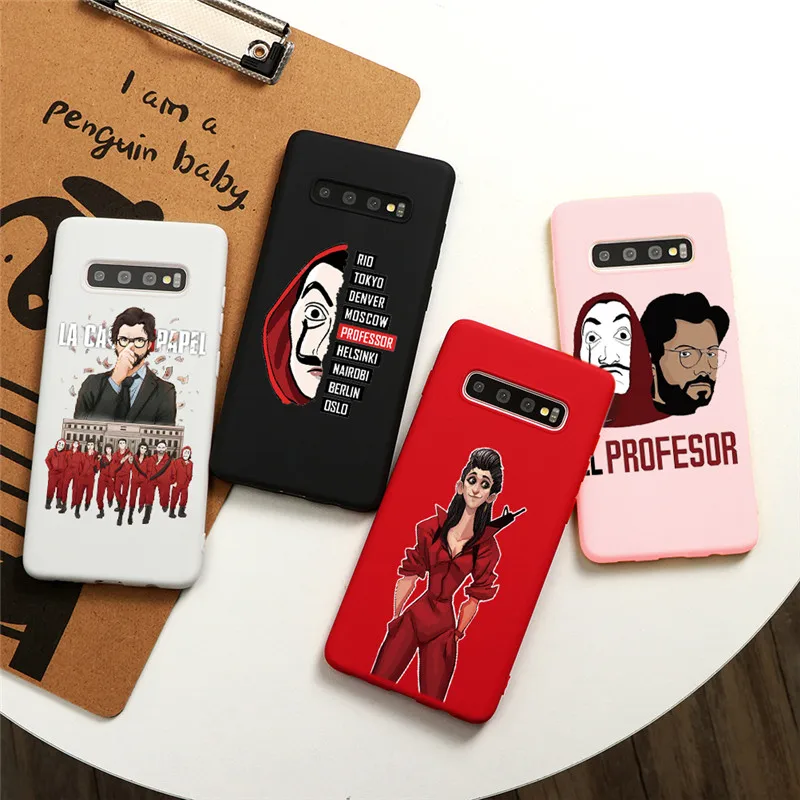 Ла Каса-де Papel Funda для Samsung Galaxy A71 A51 A01 A40 A50 A70 A10 A20 A30 A20E M30S S10e S8 S9 S10 S20 Plus Ultra TPU Case |