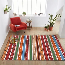 Ковры для коврики для гостиной для детской комнаты Цветной полосатый узор утолщенный ковер коврик для спальни Механическая стирка