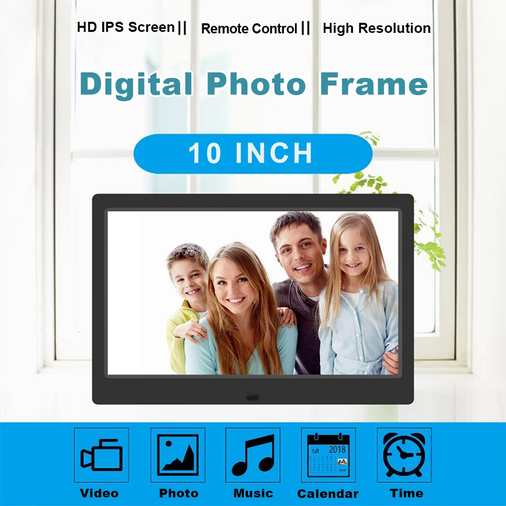 

10inch 1080P LCD Digital Photo Frame Picture HD Display Picture Frame Share Photos Full Function Picture Video Mult-Media Player
