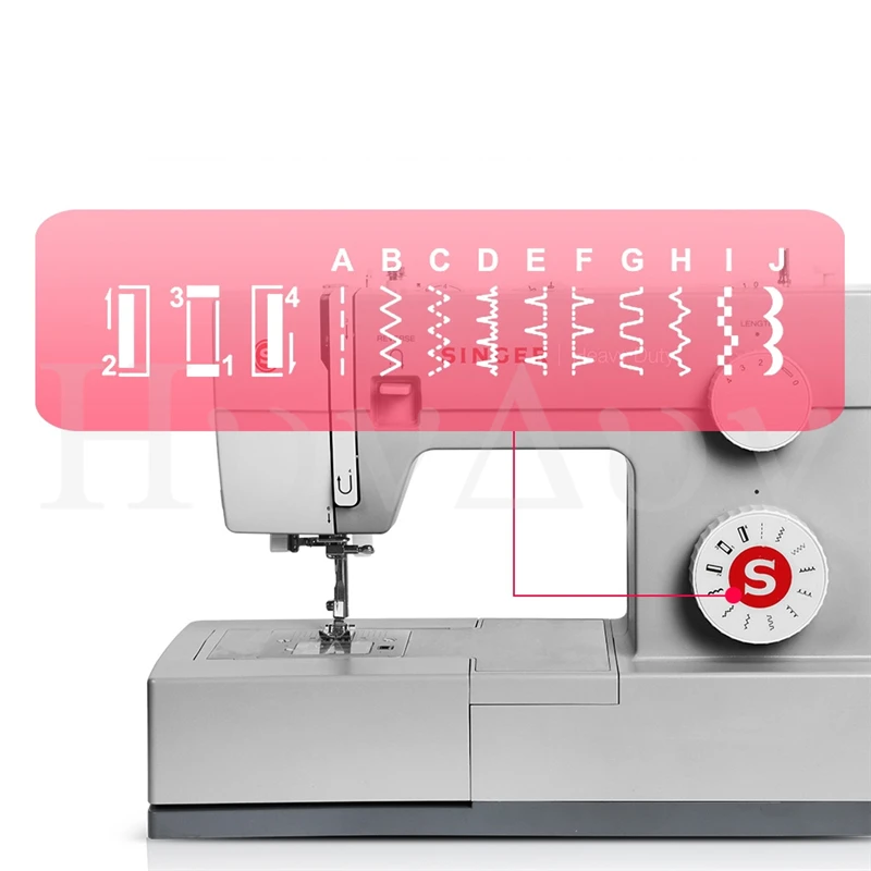 SINGER Sewing Machine 4432 Eat Thick Multifunctional Household Electric  Desktop Sewing Machine with Overlock 90W - AliExpress