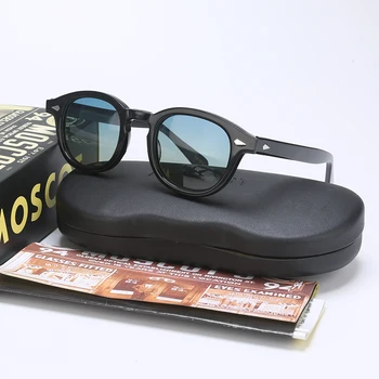 

Fashion Johnny Depp Polarized Sunglasses Men Women With Case$Box Luxury Brand Designer Sun Glasses For Male Female Oculos QF505