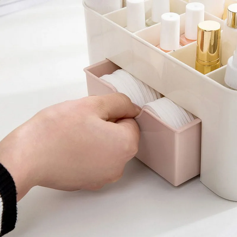 Plastic Makeup Organizer Box Cosmetics Storage Container Acrylic Lipstick Holder Jewelry Organizer 