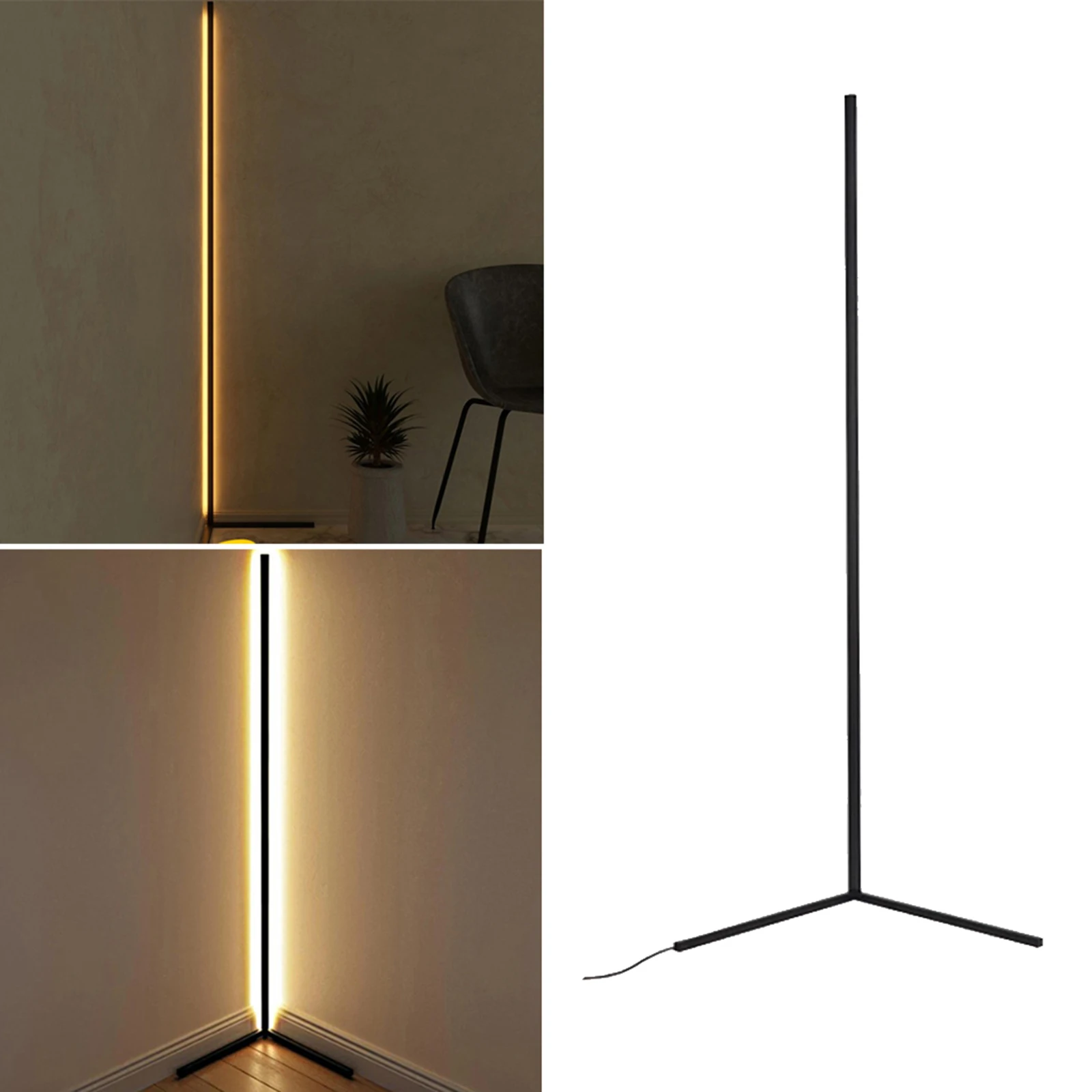 Minimalist Nordic Corner Floor Lamp LED Standing Pole Lamp Living Room Bedroom Reading Studying Night Light for Bedside