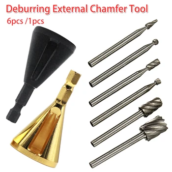 

Deburring External Chamfer Tool Bit 6pcs /1pcs Hardness Drill Bit Stainless Steel Remove Burr Multifunction Drill Removing Burr