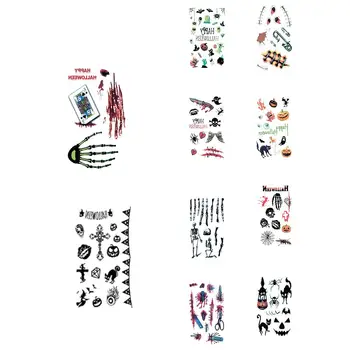 

New 1 Sheet Eyebrow Facial Fun Tattoo StickersFashion Waterproof Blocked Make Up Body Art Eye Decals Bride Tribe Party